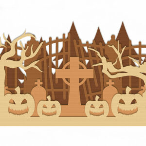 Intra απο ξύλο plywood 3mm-4mm πάχος - Halloween Lasercut - Halloween Sign Δίασταση 15x15 cm INTRAFABR-105952218