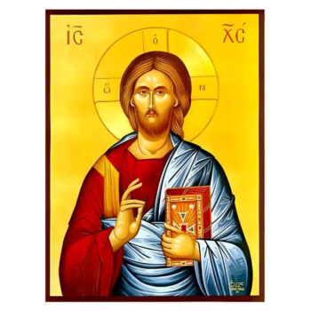 Εικόνα Ορθοδοξίας με περίγραμμα χρυσό σε ξύλο Φλαμουρίας  με  βάση Εικόνα Χριστός Ευλογών Χειροποίητη Ελληνορθόδοξη , Κρεμαστή πλάκα βυζαντινής τέχνης, χριστιανική τέχνη Διάσταση 10x7 cm (3,9 x 2,8 ίντσες) INTRAEK-670770 - Image 1