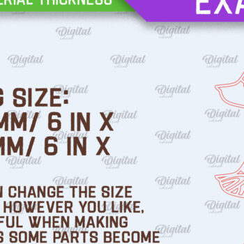 Intra απο ξύλο plywood 3mm-4mm πάχος - Πακέτο LaserCut Decor με στρώσεις Halloween Δίασταση 15x15 cm INTRAFABR-102378158 - Image 2