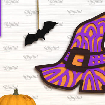 Intra απο ξύλο plywood 3mm-4mm πάχος - Πακέτο LaserCut Decor με στρώσεις Halloween Δίασταση 15x15 cm INTRAFABR-102378158 - Image 7