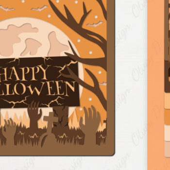 Intra απο ξύλο plywood 3mm-4mm πάχος -  αποκοπής με λέιζερ Halloween Δίασταση 15x15 cm INTRAFABR-106146843 - Image 1