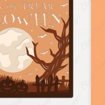 Intra απο ξύλο plywood 3mm-4mm πάχος -  αποκοπής με λέιζερ Halloween Δίασταση 15x15 cm INTRAFABR-106146851 - Image 1