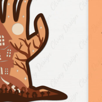 Intra απο ξύλο plywood 3mm-4mm πάχος -  αποκοπής με λέιζερ Halloween Δίασταση 15x15 cm INTRAFABR-106146817 - Image 1