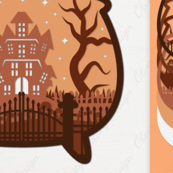 Intra απο ξύλο plywood 3mm-4mm πάχος -  αποκοπής με λέιζερ Halloween Δίασταση 15x15 cm INTRAFABR-106146829 - Image 1