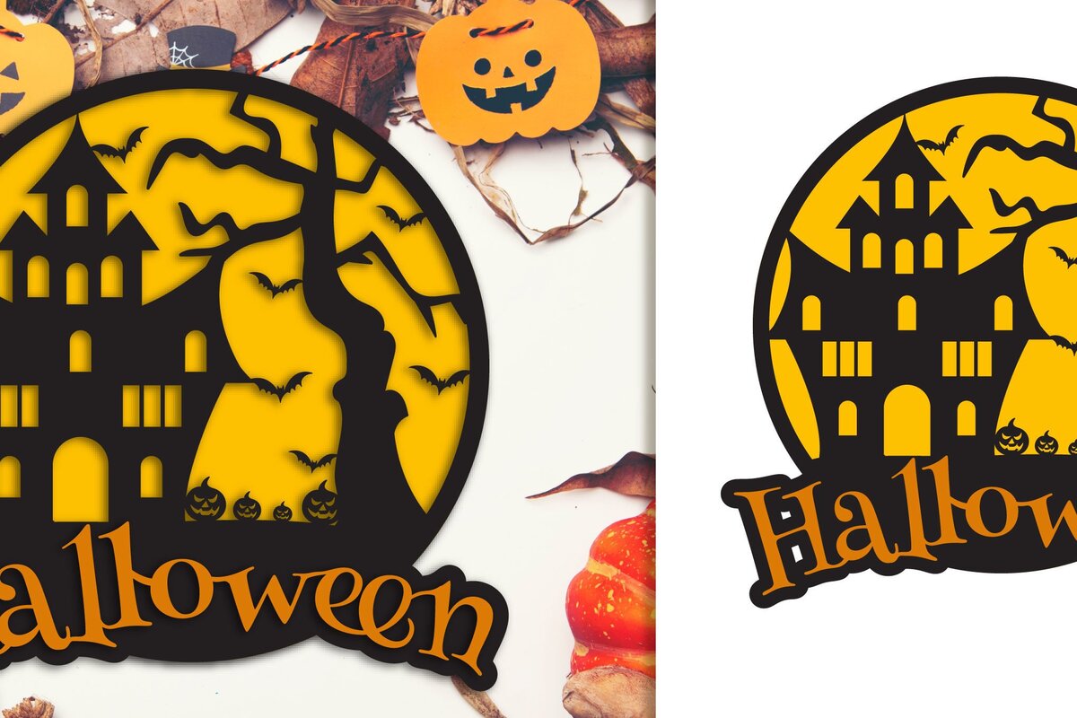 Intra απο ξύλο plywood 3mm-4mm πάχος -  αποκοπής με λέιζερ Halloween Δίασταση 15x15 cm INTRAFABR-36324084