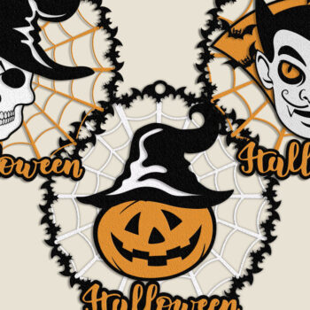 Intra απο ξύλο plywood 3mm-4mm πάχος - Πακέτο αρχείων αποκοπής με λέιζερ Halloween Δίασταση 5x14 cm INTRAFABR-18403703 - Image 1