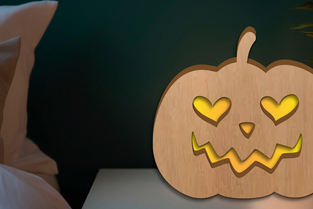 Intra απο ξύλο plywood 3mm-4mm πάχος - Halloween Led Night Light Δίασταση 15x15 cm INTRAFABR-124435081