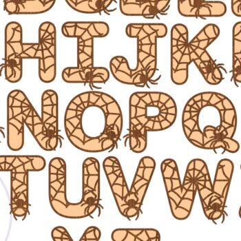 Intra απο ξύλο plywood 3mm-4mm πάχος - Πακέτο λέιζερ Halloween Letters 52  Δίασταση 15x15 cm INTRAFABR-73420609 - Image 4