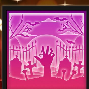 Intra απο ξύλο plywood 3mm-4mm πάχος - Εξάχνωση Halloween Light Box Δίασταση 20x20 cm INTRAFABR-33659331 - Image 1
