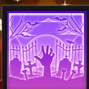Intra απο ξύλο plywood 3mm-4mm πάχος - Εξάχνωση Halloween Light Box Δίασταση 20x20 cm INTRAFABR-33659331 - Image 2