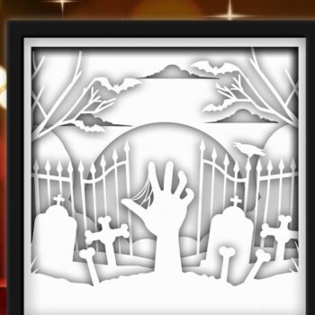 Intra απο ξύλο plywood 3mm-4mm πάχος - Εξάχνωση Halloween Light Box Δίασταση 20x20 cm INTRAFABR-33659331 - Image 4