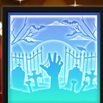 Intra απο ξύλο plywood 3mm-4mm πάχος - Εξάχνωση Halloween Light Box Δίασταση 20x20 cm INTRAFABR-33659331 - Image 5