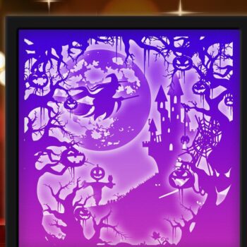 Intra απο ξύλο plywood 3mm-4mm πάχος - Εξάχνωση Halloween Light Box Δίασταση 20x20 cm INTRAFABR-33659703 - Image 2