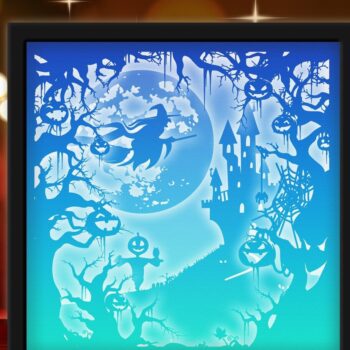 Intra απο ξύλο plywood 3mm-4mm πάχος - Εξάχνωση Halloween Light Box Δίασταση 20x20 cm INTRAFABR-33659703 - Image 4