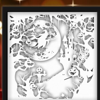 Intra απο ξύλο plywood 3mm-4mm πάχος - Εξάχνωση Halloween Light Box Δίασταση 20x20 cm INTRAFABR-33659703 - Image 5