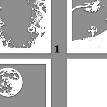 Intra απο ξύλο plywood 3mm-4mm πάχος - Εξάχνωση Halloween Light Box Δίασταση 20x20 cm INTRAFABR-33659703 - Image 6