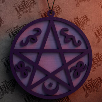 Intra απο ξύλο plywood 3mm-4mm πάχος - Μετάλλιο αποκριών | Κρεμαστό αποκριάτικο Δίασταση 4x4 cm INTRAFABR-104365931 - Image 1