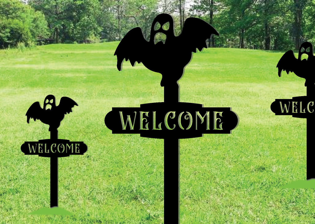 Intra απο ξύλο plywood 3mm-4mm πάχος - Διακοσμητικό σημάδι Halloween Metal Garden Stakes Δίασταση 3600x3600 cm INTRAFABR-101449828