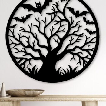 Intra απο ξύλο plywood 3mm-4mm πάχος -  κοπής με λέιζερ μεταλλικού τοίχου Halloween Δίασταση 6x6 cm INTRAFABR-100873058 - Image 2