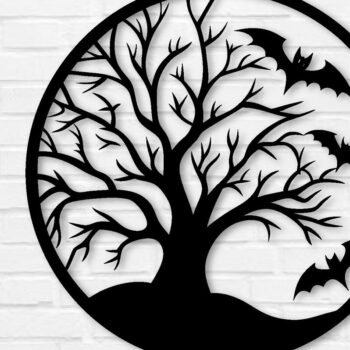 Intra απο ξύλο plywood 3mm-4mm πάχος -  κοπής με λέιζερ μεταλλικού τοίχου Halloween Δίασταση 6x6 cm INTRAFABR-100873419 - Image 1