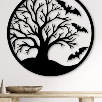 Intra απο ξύλο plywood 3mm-4mm πάχος -  κοπής με λέιζερ μεταλλικού τοίχου Halloween Δίασταση 6x6 cm INTRAFABR-100873419 - Image 2