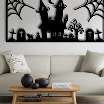 Intra απο ξύλο plywood 3mm-4mm πάχος - Μεταλλική τέχνη τοίχου Halloween,  κοπής με λέιζερ Δίασταση 40x50 cm INTRAFABR-78944344 - Image 2