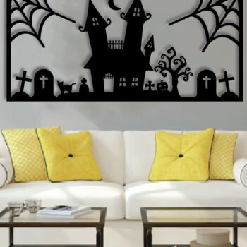 Intra απο ξύλο plywood 3mm-4mm πάχος - Μεταλλική τέχνη τοίχου Halloween,  κοπής με λέιζερ Δίασταση 40x50 cm INTRAFABR-78944344 - Image 3