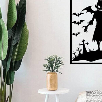 Intra απο ξύλο plywood 3mm-4mm πάχος -  με λέιζερ μεταλλικού τοίχου Halloween Δίασταση 40x50 cm INTRAFABR-101051247 - Image 2