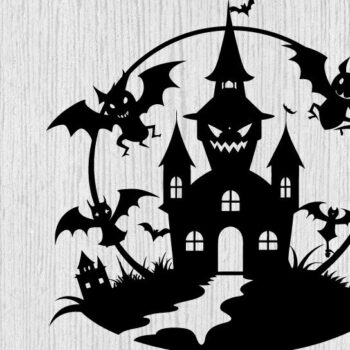 Intra απο ξύλο plywood 3mm-4mm πάχος -  με λέιζερ μεταλλικού τοίχου Halloween Δίασταση 40x50 cm INTRAFABR-101051615 - Image 1