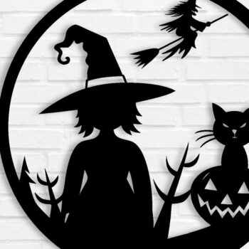 Intra απο ξύλο plywood 3mm-4mm πάχος -  με λέιζερ μεταλλικού τοίχου Halloween Δίασταση 40x50 cm INTRAFABR-101703945 - Image 1