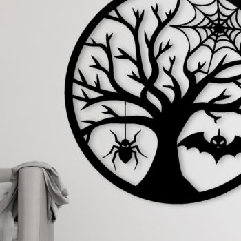 Intra απο ξύλο plywood 3mm-4mm πάχος -  με λέιζερ μεταλλικού τοίχου Halloween Δίασταση 40x50 cm INTRAFABR-101704007 - Image 3