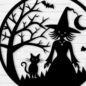 Intra απο ξύλο plywood 3mm-4mm πάχος -  με λέιζερ μεταλλικού τοίχου Halloween Δίασταση 40x50 cm INTRAFABR-102748937