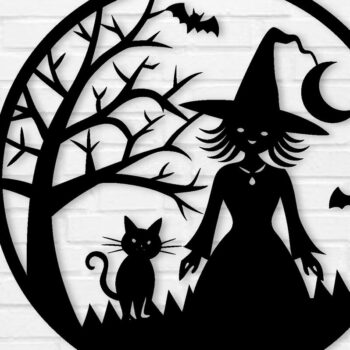 Intra απο ξύλο plywood 3mm-4mm πάχος -  με λέιζερ μεταλλικού τοίχου Halloween Δίασταση 40x50 cm INTRAFABR-102748937 - Image 1