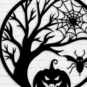 Intra απο ξύλο plywood 3mm-4mm πάχος -  με λέιζερ μεταλλικού τοίχου Halloween Δίασταση 40x50 cm INTRAFABR-102749027
