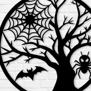 Intra απο ξύλο plywood 3mm-4mm πάχος -  με λέιζερ μεταλλικού τοίχου Halloween Δίασταση 40x50 cm INTRAFABR-102749063