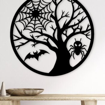 Intra απο ξύλο plywood 3mm-4mm πάχος -  με λέιζερ μεταλλικού τοίχου Halloween Δίασταση 40x50 cm INTRAFABR-102749063 - Image 2