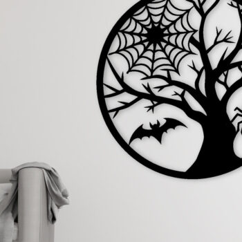 Intra απο ξύλο plywood 3mm-4mm πάχος -  με λέιζερ μεταλλικού τοίχου Halloween Δίασταση 40x50 cm INTRAFABR-102749063 - Image 3