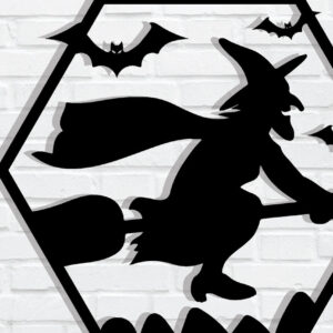 Intra απο ξύλο plywood 3mm-4mm πάχος -  με λέιζερ μεταλλικού τοίχου Halloween Δίασταση 40x50 cm INTRAFABR-79228343