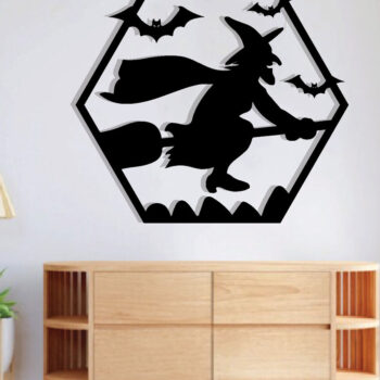 Intra απο ξύλο plywood 3mm-4mm πάχος -  με λέιζερ μεταλλικού τοίχου Halloween Δίασταση 40x50 cm INTRAFABR-79228343 - Image 2