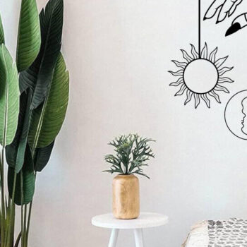 Intra απο ξύλο plywood 3mm-4mm πάχος - Halloween Μεταλλική Τέχνη τοίχου; Ήλιος και Σελήνη Δίασταση 40x50 cm INTRAFABR-104369747 - Image 2