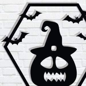 Intra απο ξύλο plywood 3mm-4mm πάχος - Μεταλλική διακόσμηση τοίχου Halloween,  Δίασταση 40x50 cm INTRAFABR-79227433