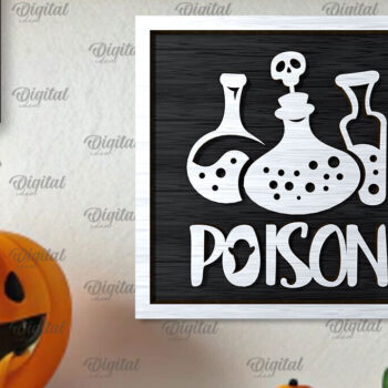 Intra απο ξύλο plywood 3mm-4mm πάχος - Πακέτο κοπής με λέιζερ Mini Halloween Signs Δίασταση 15x15 cm INTRAFABR-107115719 - Image 5