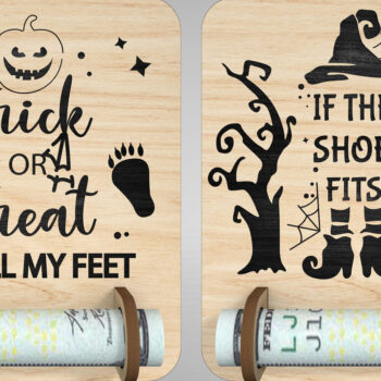 Intra απο ξύλο plywood 3mm-4mm πάχος - Στολίδια για αποκριάτικες θήκες για χρήματα  Δίασταση 6x6 cm INTRAFABR-110169584 - Image 2