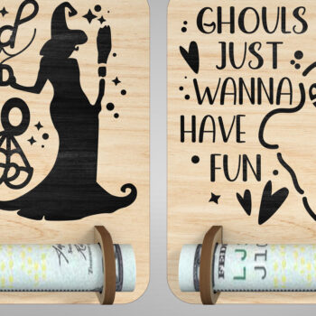 Intra απο ξύλο plywood 3mm-4mm πάχος - Στολίδια για αποκριάτικες θήκες για χρήματα  Δίασταση 6x6 cm INTRAFABR-110169584 - Image 3