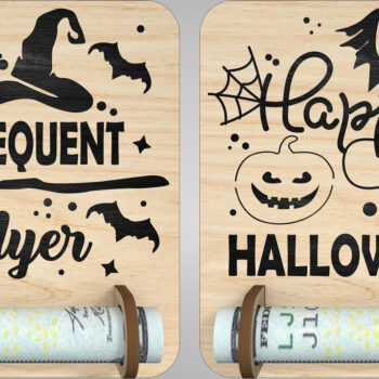 Intra απο ξύλο plywood 3mm-4mm πάχος - Στολίδια για αποκριάτικες θήκες για χρήματα  Δίασταση 6x6 cm INTRAFABR-110169584 - Image 4