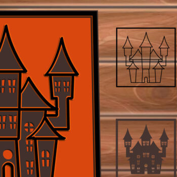 Intra απο ξύλο plywood 3mm-4mm πάχος - Αποκριάτικο  περικοπής πολλαπλών επιπέδων πλαισίου  Δίασταση 20x20 cm INTRAFABR-14554661 - Image 1