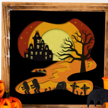 Intra απο ξύλο plywood 3mm-4mm πάχος - Χάλογουιν Πολυστρωματική Τέχνη,  κοπής χαρτιού Δίασταση 8x8 cm INTRAFABR-80956932 - Image 2