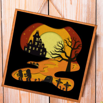 Intra απο ξύλο plywood 3mm-4mm πάχος - Χάλογουιν Πολυστρωματική Τέχνη,  κοπής χαρτιού Δίασταση 8x8 cm INTRAFABR-80956932 - Image 10