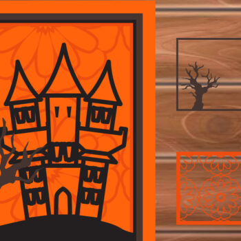 Intra απο ξύλο plywood 3mm-4mm πάχος - Αποκριάτικο  αποκοπής πολλαπλών επιπέδων  Δίασταση 20x20 cm INTRAFABR-14512744 - Image 1