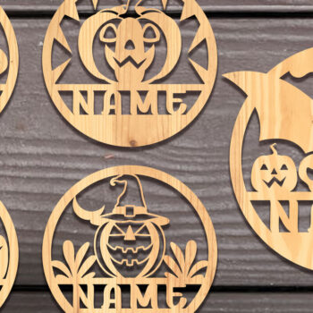 Intra απο ξύλο plywood 3mm-4mm πάχος - Πακέτο Sign Sign για Halloween Δίασταση 15x15 cm INTRAFABR-106073158 - Image 2